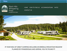 Tablet Screenshot of blackhillswhisperingpines.com